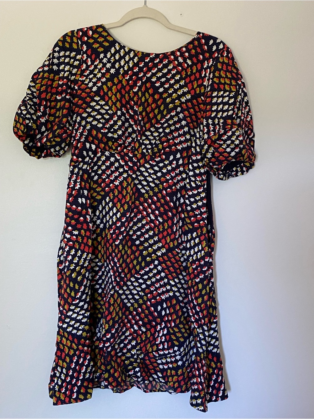 Anthropologie Multicolor Puff-Sleeve Mini Dress
